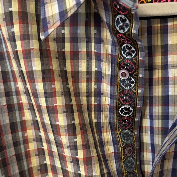 Robert Graham Multicolor Checkered Button Down Shirt - Picture 3 of 5